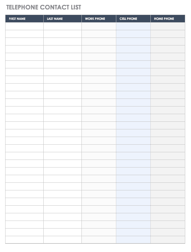 Class List Template Excel from www.smartsheet.com