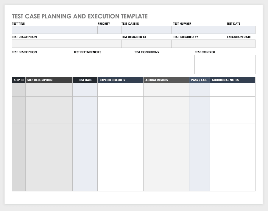 Sample Test Plan Template from www.smartsheet.com