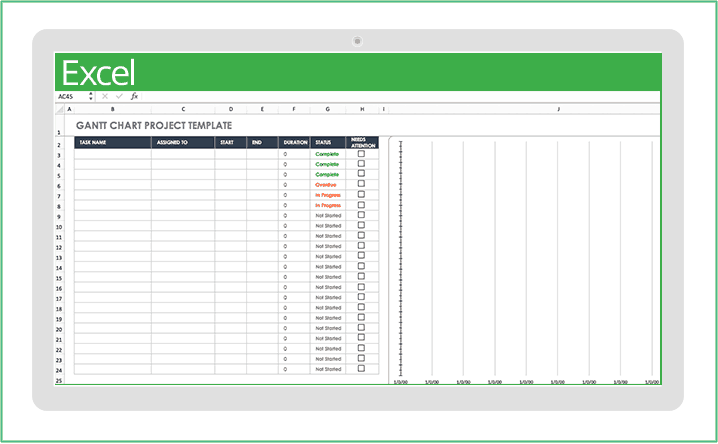 Gantt Chart Project Excel 