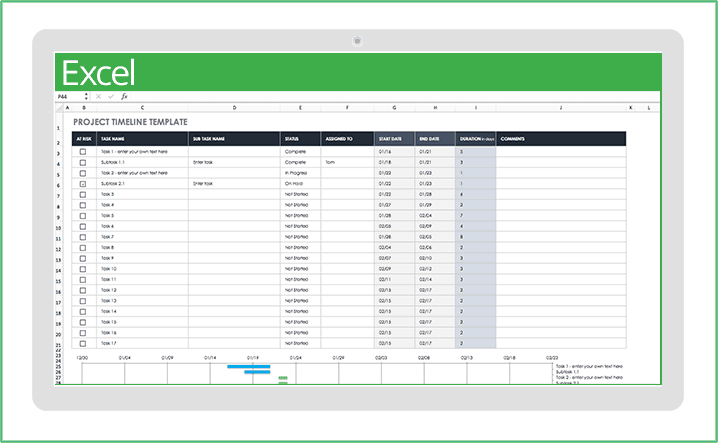 Excel Spreadsheet Schedule Template from www.smartsheet.com