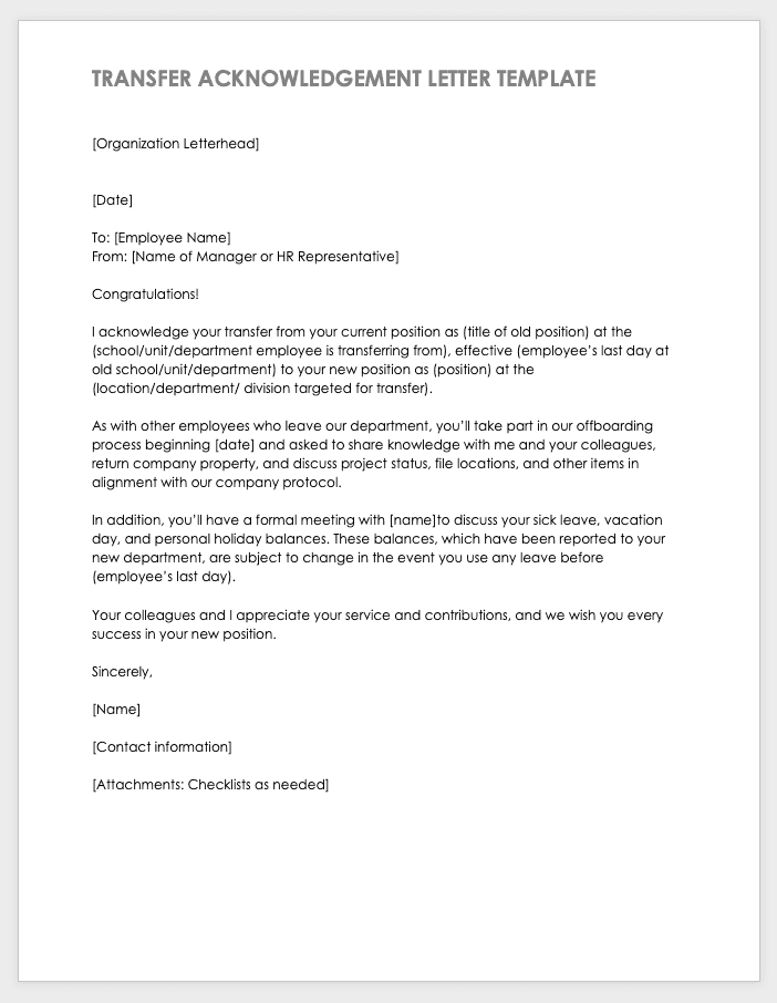 Employment Separation Letter Template from www.smartsheet.com