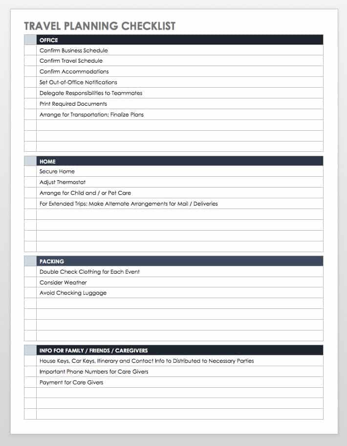 travel itinerary template for word