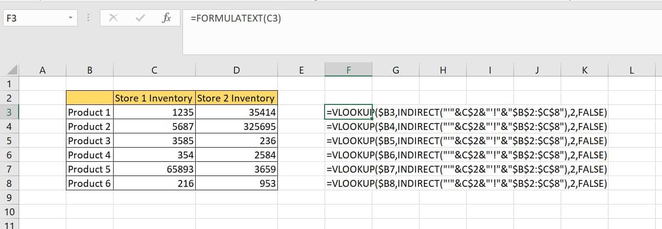 VLOOKUP Excel 2013 example