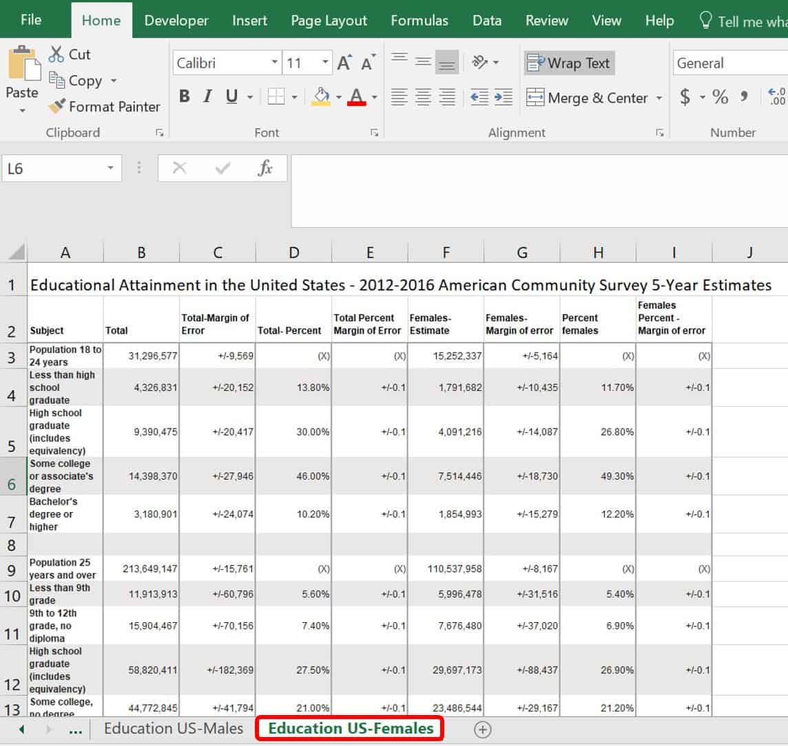 VLOOKUP combine data sets Excel example