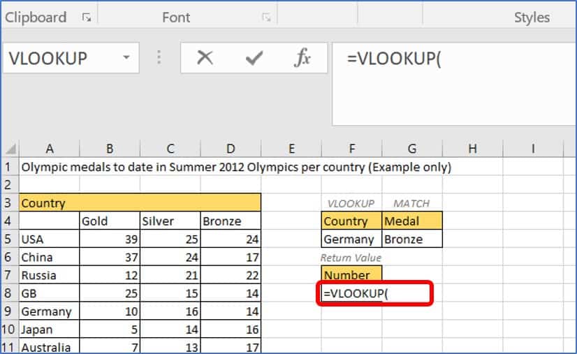 VLOOKUP match Excel