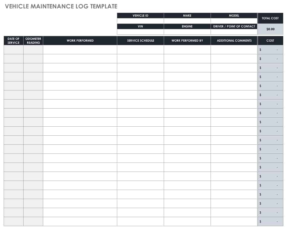 Vehicle Mileage Log Template from www.smartsheet.com