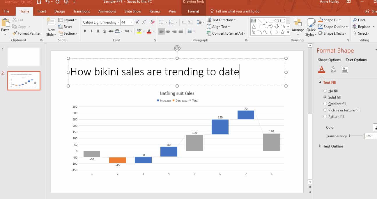 Stacked Waterfall Chart Excel 2016