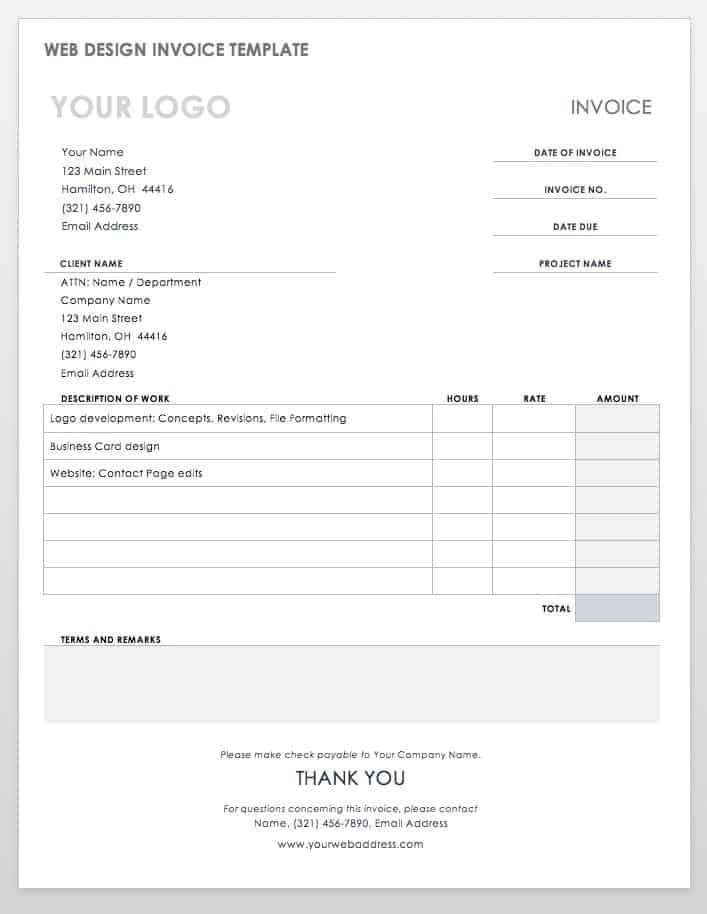 Free MS Word Invoices Templates Smartsheet (2023)