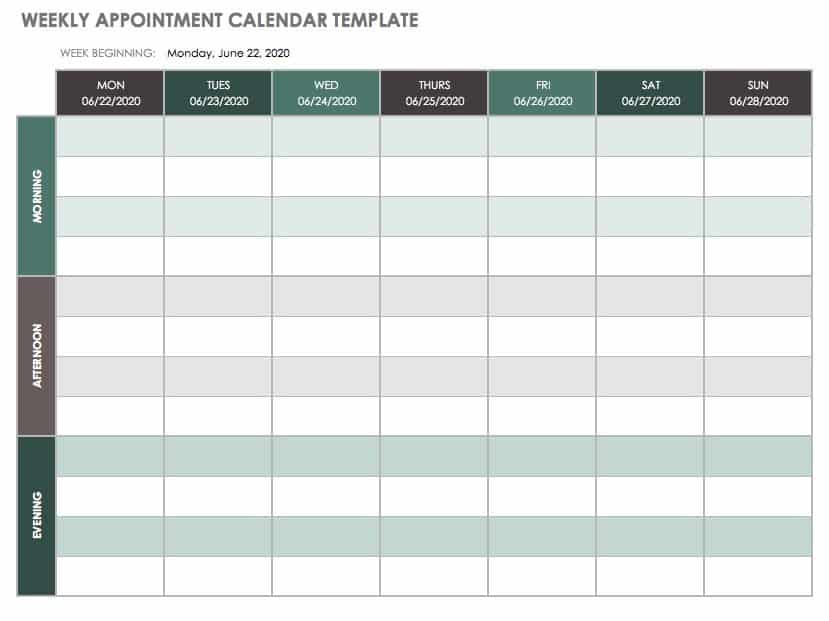 Free Appointment Calendar Template from www.smartsheet.com