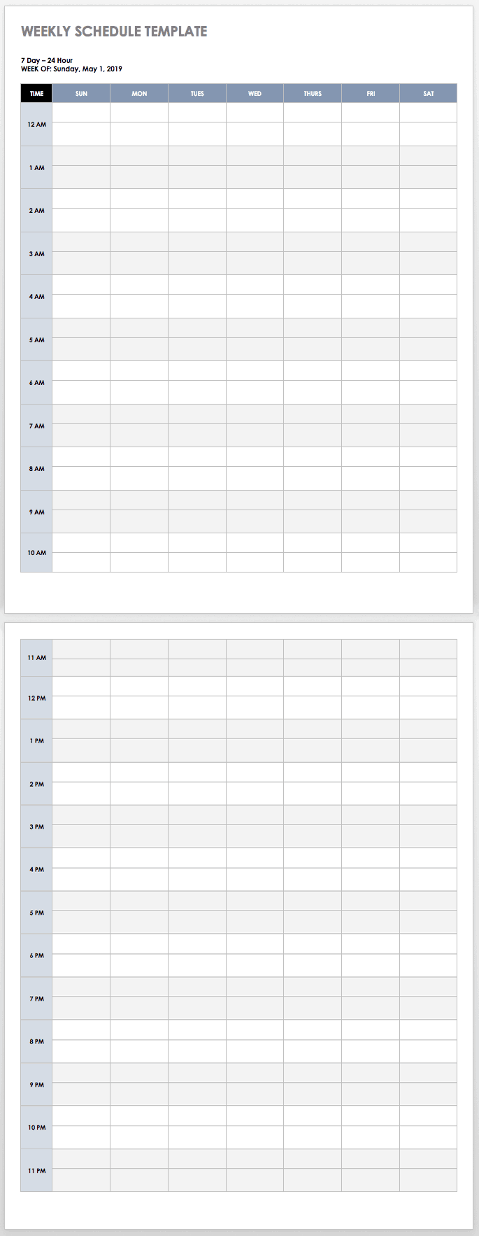 Exercise Chart Template from www.smartsheet.com