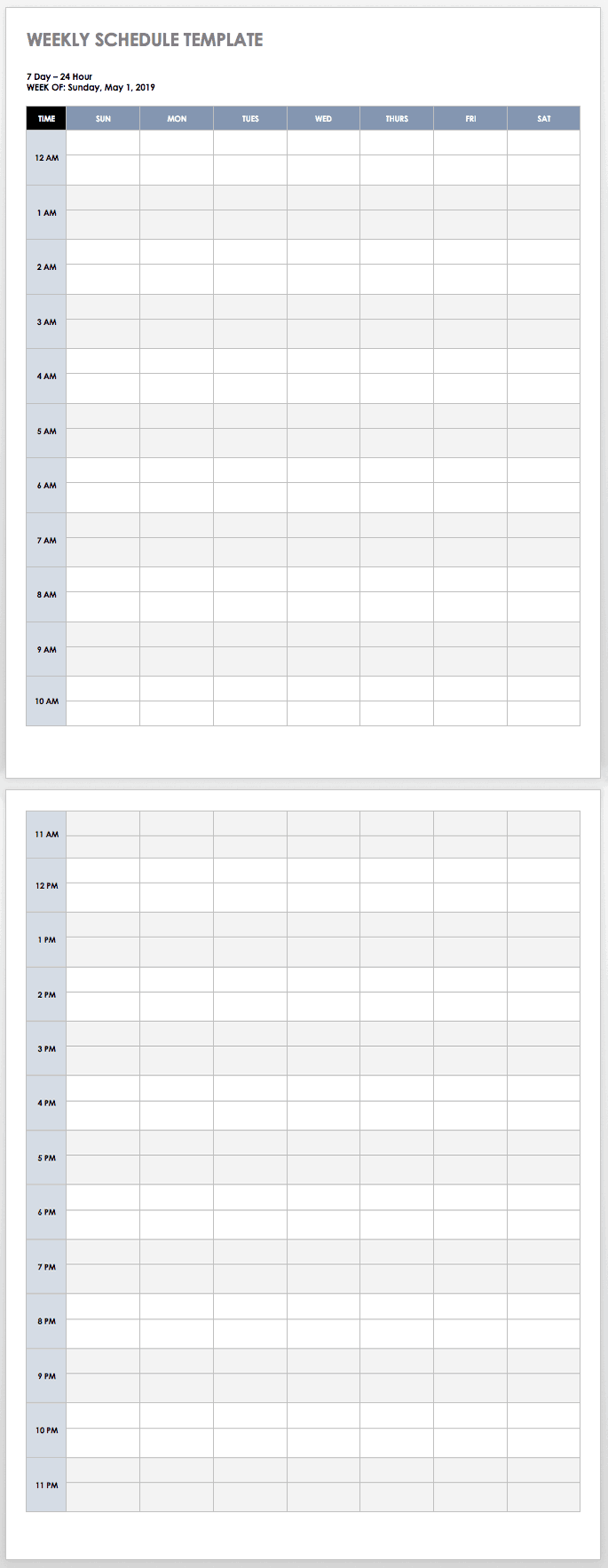 Time Chart Template