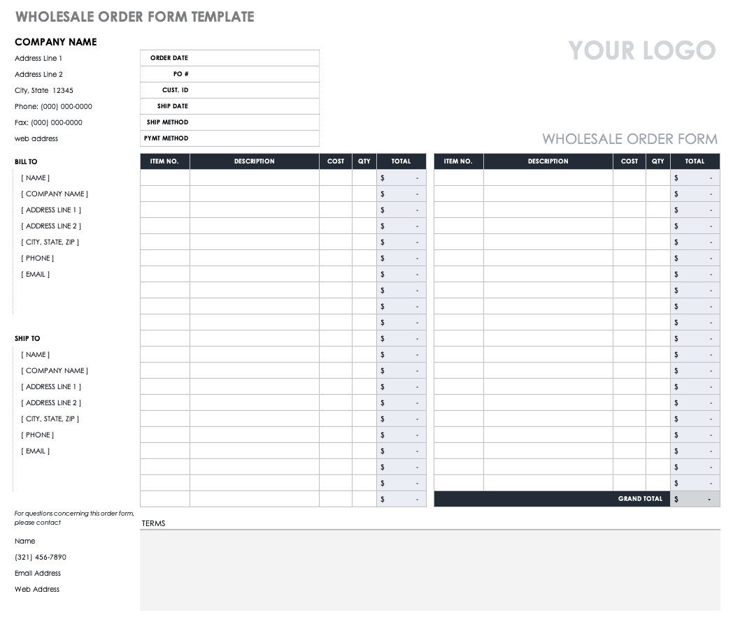 excel forms templates