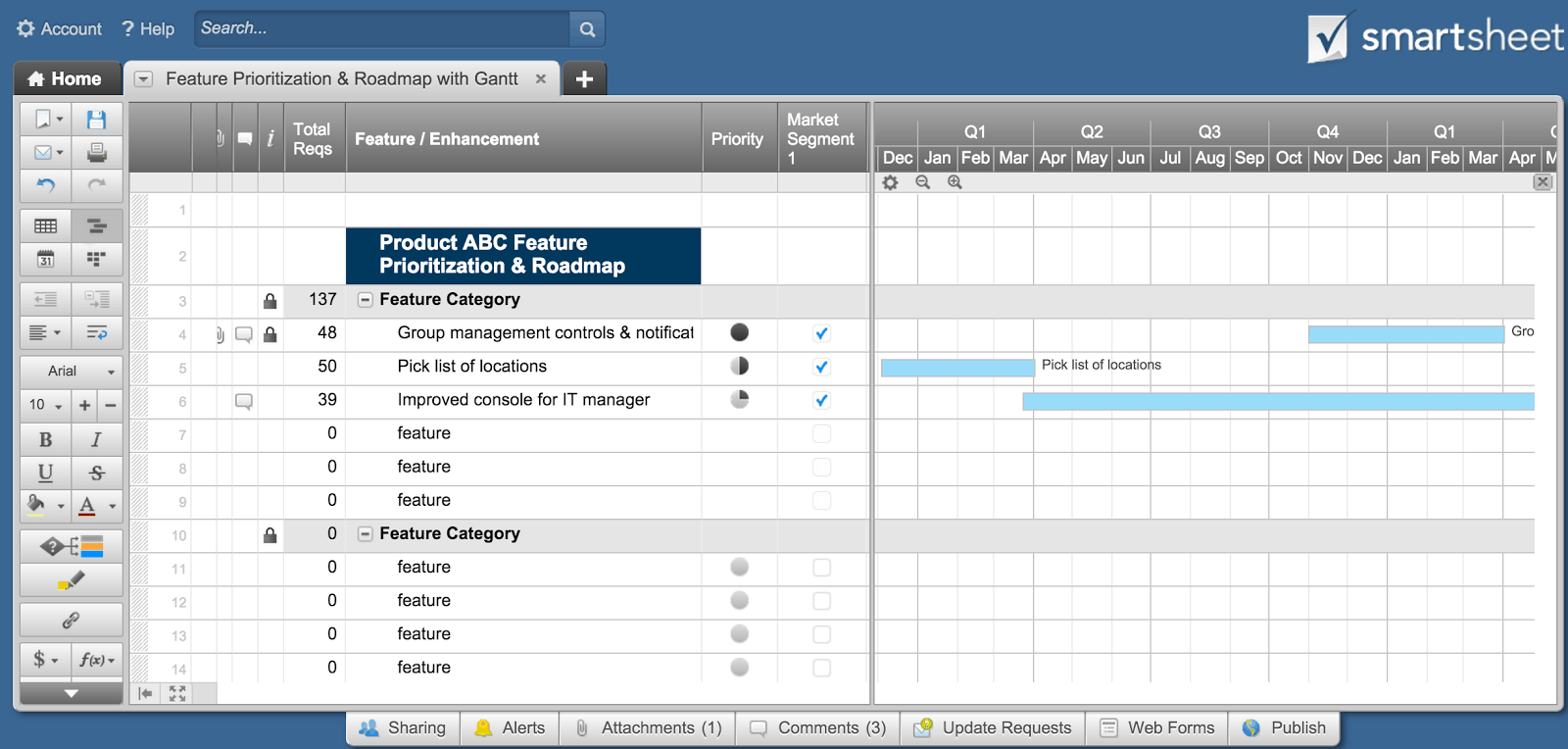 Product Development Template Excel from www.smartsheet.com