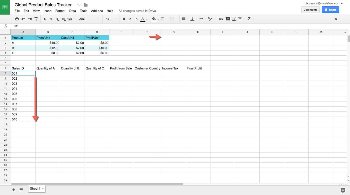 how to make an assignment spreadsheet