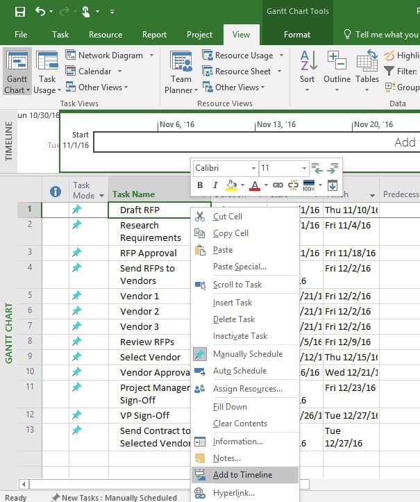 microsoft project planning tools