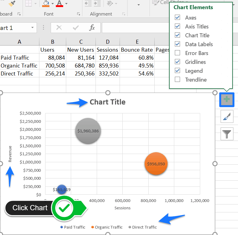 Excel Bubble Chart Legend