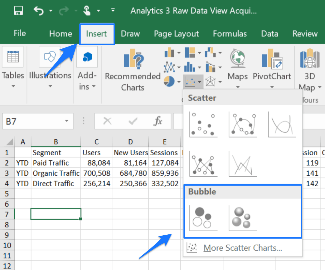 Bubble Chart In Excel 2016