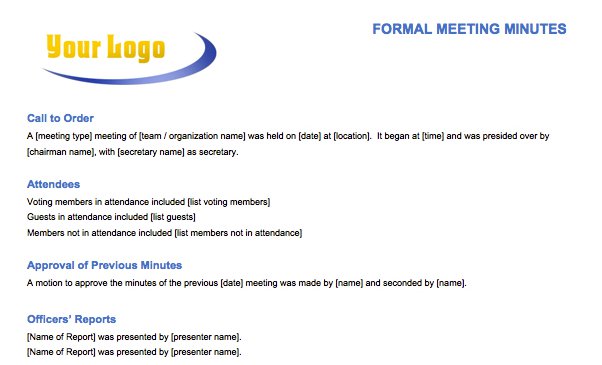 How To Write Meeting Minutes Template from www.smartsheet.com