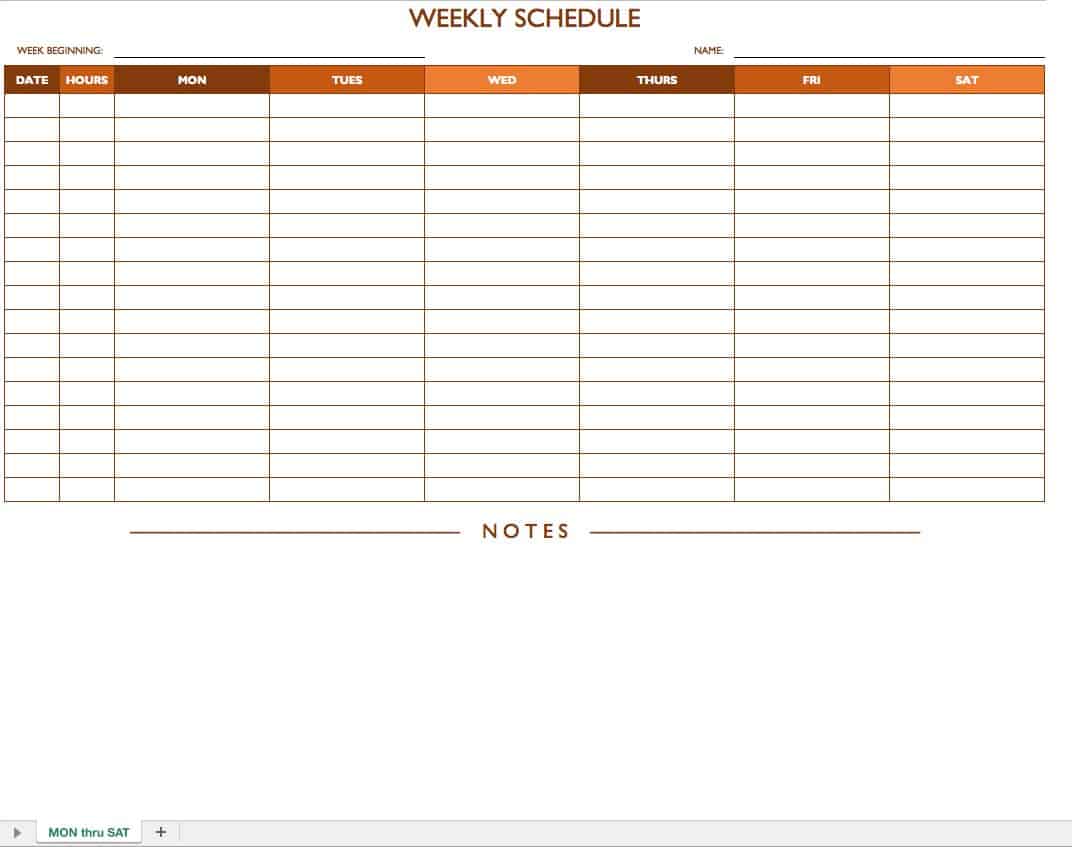 Printable Employee Schedule Template from www.smartsheet.com