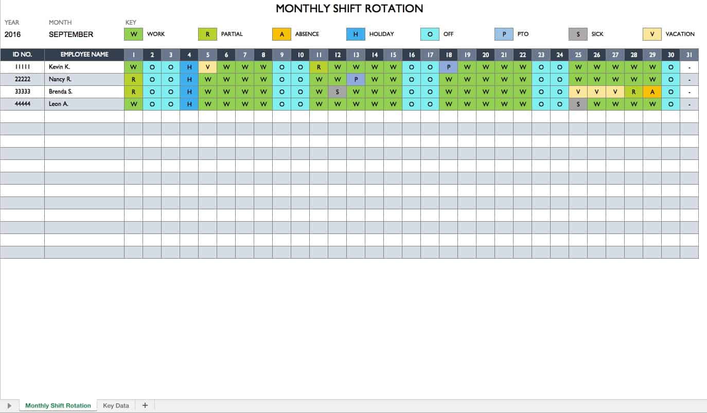 Free Work Schedule Templates for Word and Excel Smartsheet