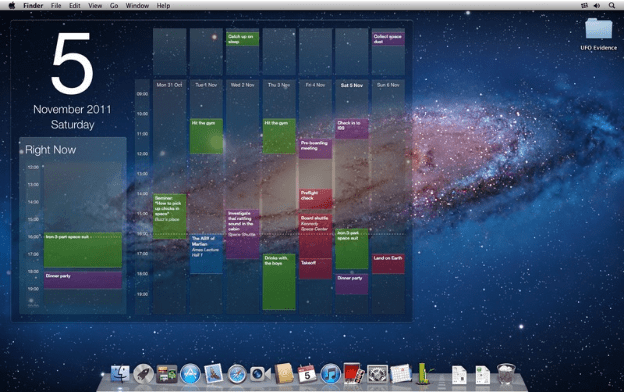 mac desktop screen calendar