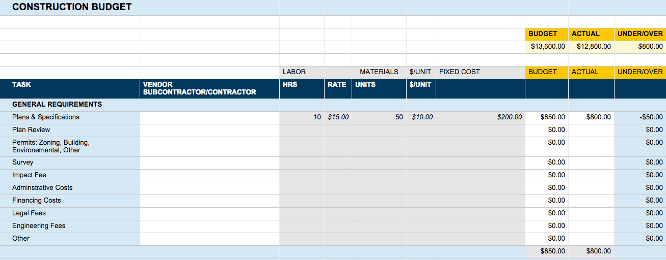 Building Material List Template from www.smartsheet.com