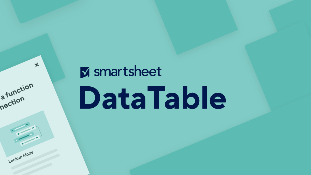 A preview of DataTable, a Smartsheet feature