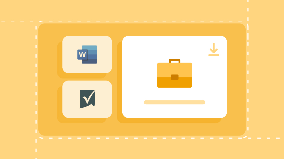 A cascading workflow, plus template download icons for Microsoft Word and Smartsheet.