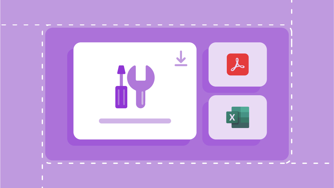 Download icons for construction templates, Smartsheet templates, and documents.