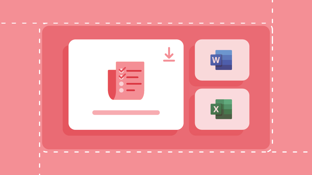 Download icons for documents from Google Slides and Microsoft Word.