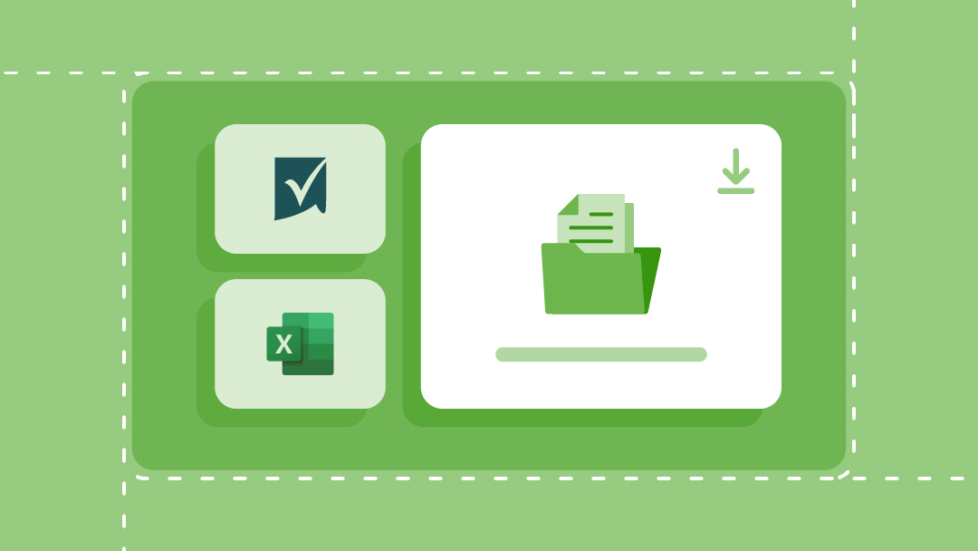 Template download icons for Smartsheet and Microsoft Excel