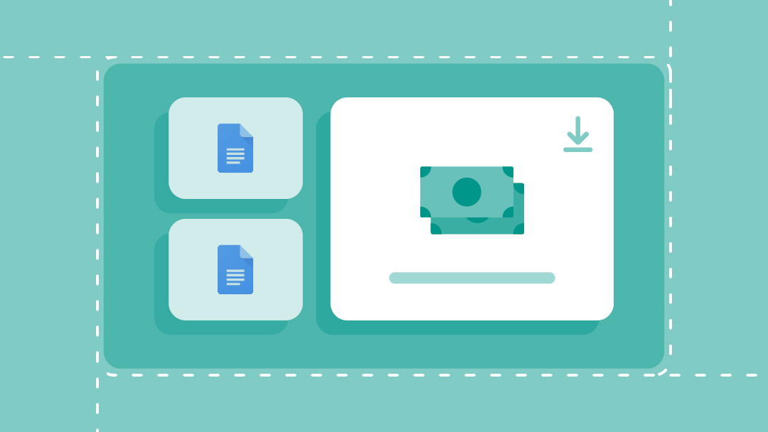 Download icons for financial templates and documents.
