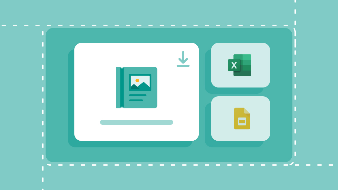 Template download icons for Microsoft PowerPoint, Microsoft Excel, and Smartsheet