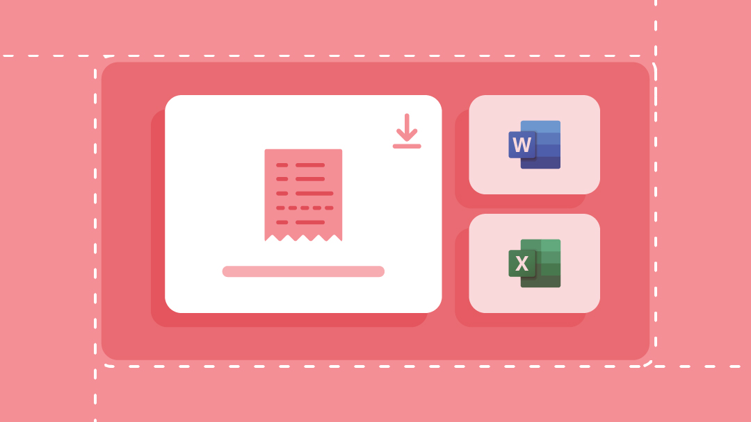 Template download icons with a desktop, calculator, and Smartsheet