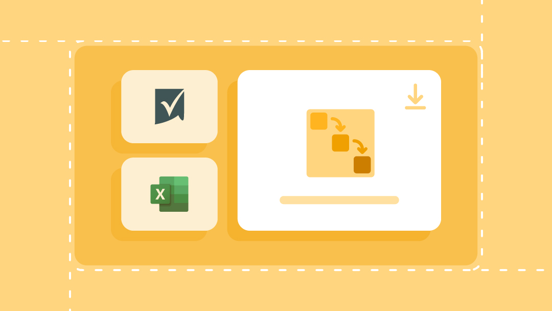 Download icons for Smartsheet and Microsoft Excel.