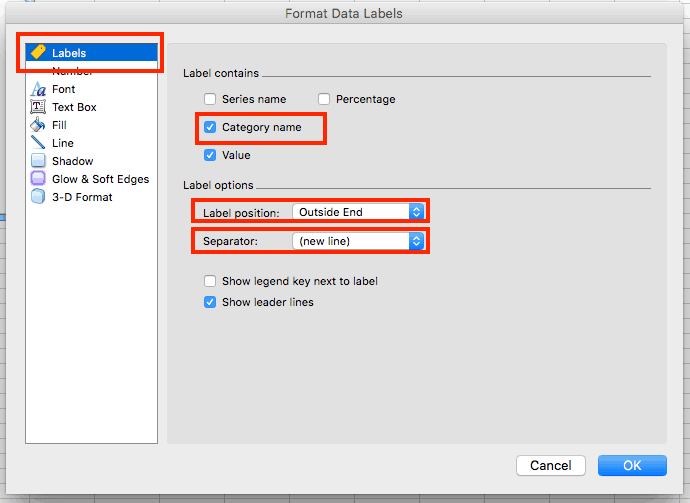 Excel Pie Chart Add Labels