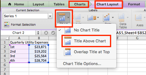 excel pie charts add title examples and samples