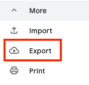 Google Sheets to Excel Export Contacts Export