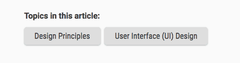 Tags Interaction Design