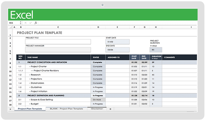 project management timeline template excel