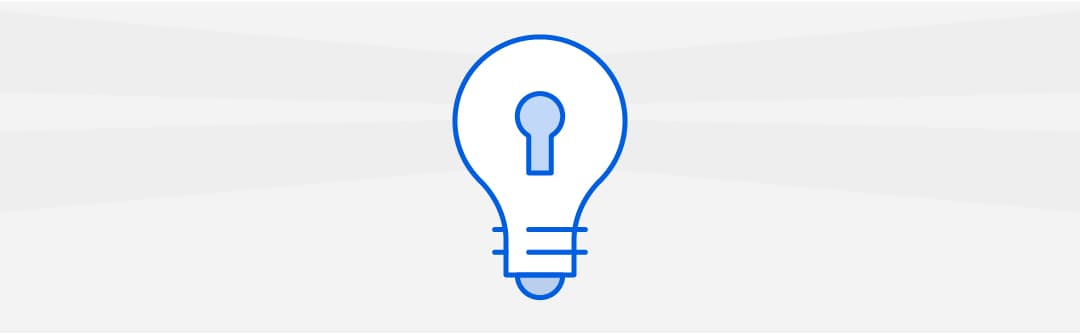 Icon-based graphic of a light bulb 