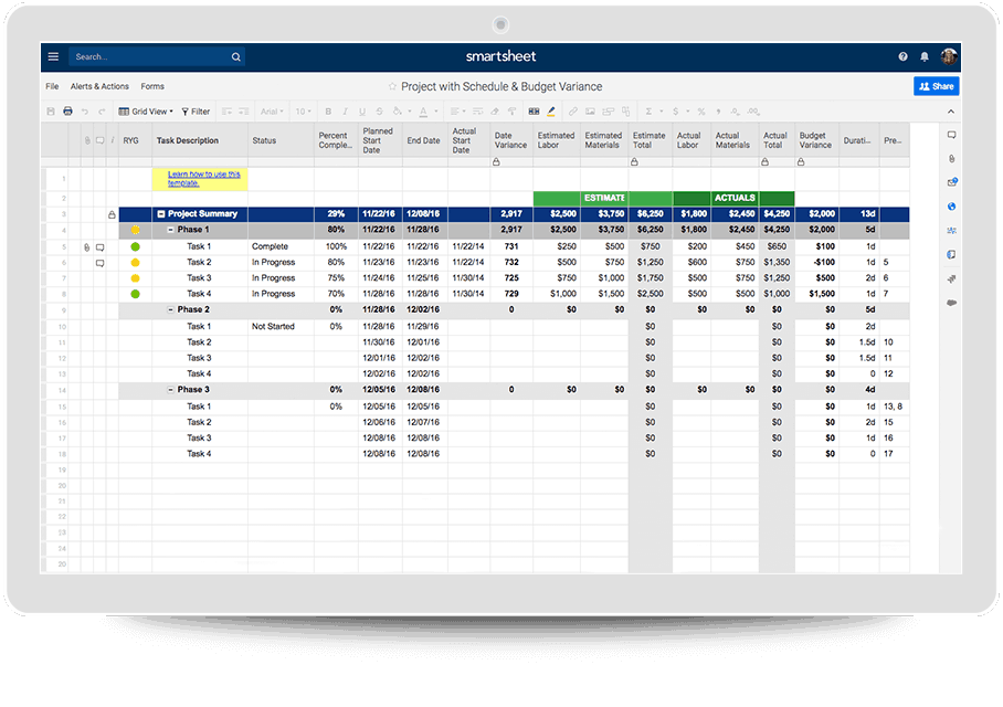 P Chart Excel Template