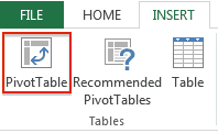 PivotTable in Excel