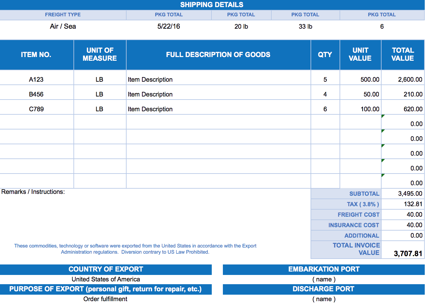 Free Excel Invoice Templates  Smartsheet