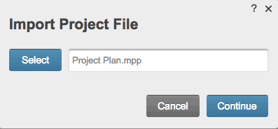 Import MS Project
