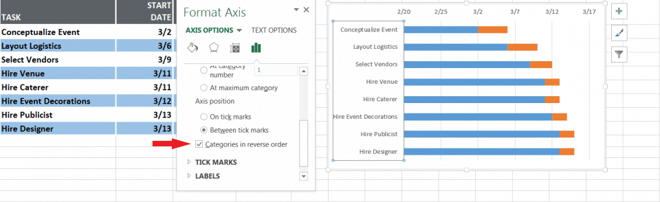 How To Add Gantt Chart In Excel