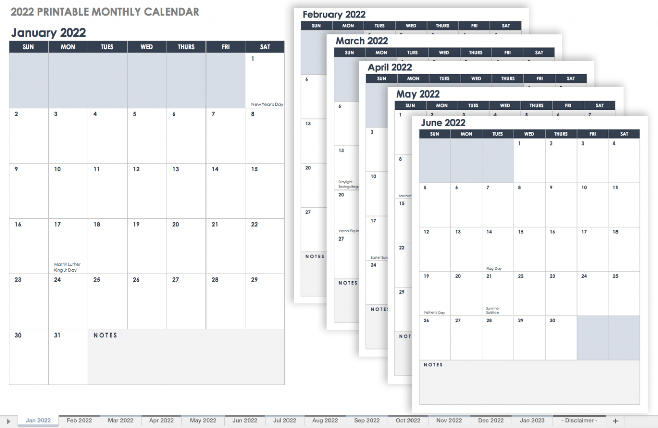 15 Free 2023 Monthly Calendar Templates Smartsheet