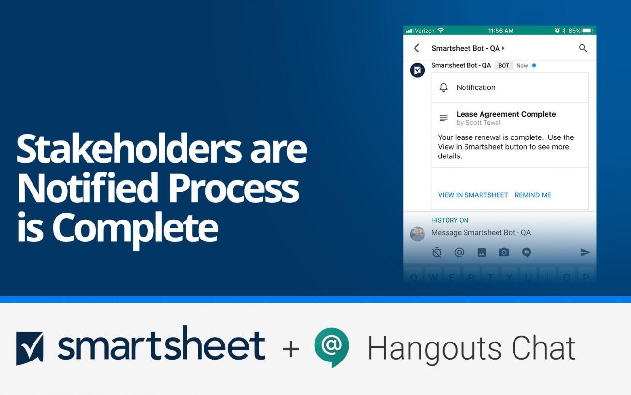 Hangouts Chat | Smartsheet