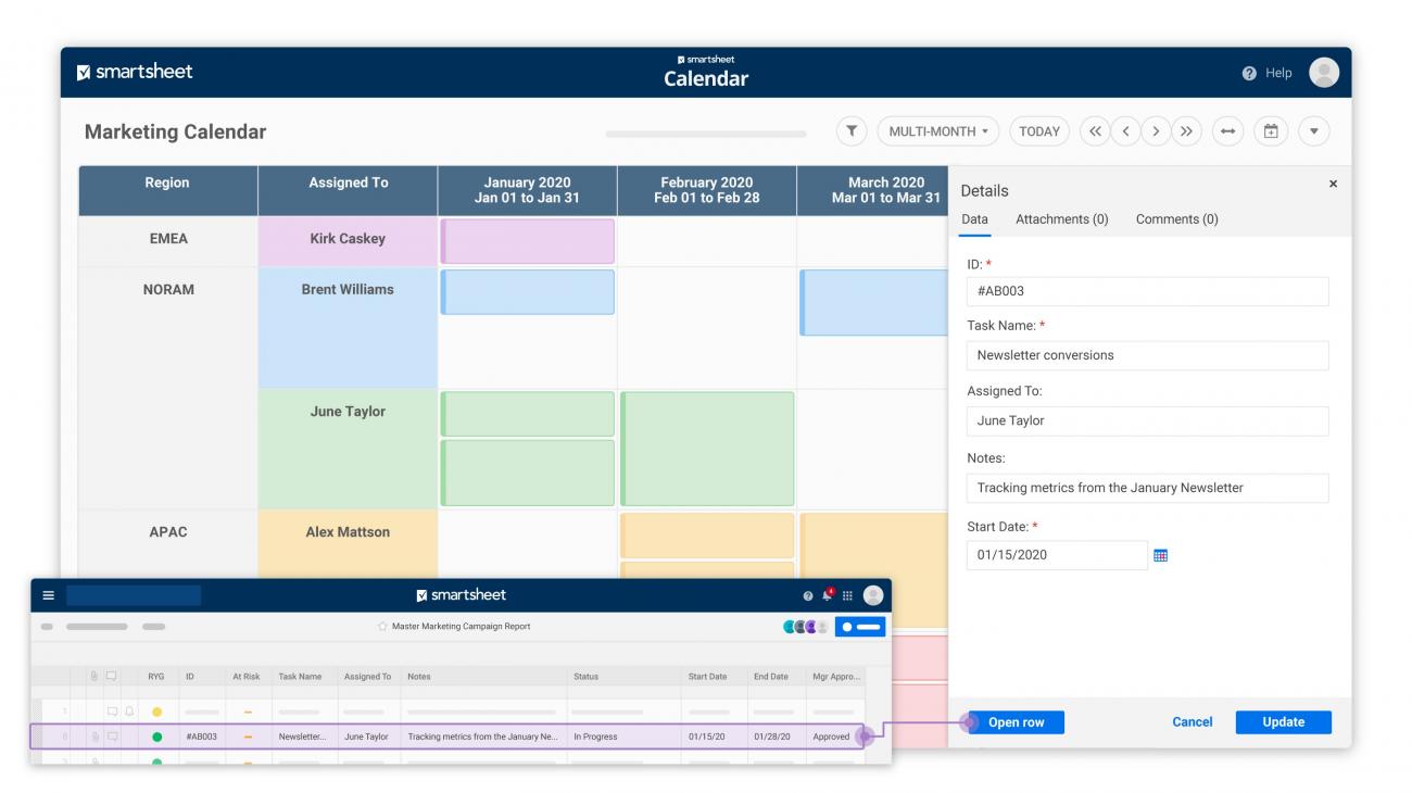 Calendar App Smartsheet