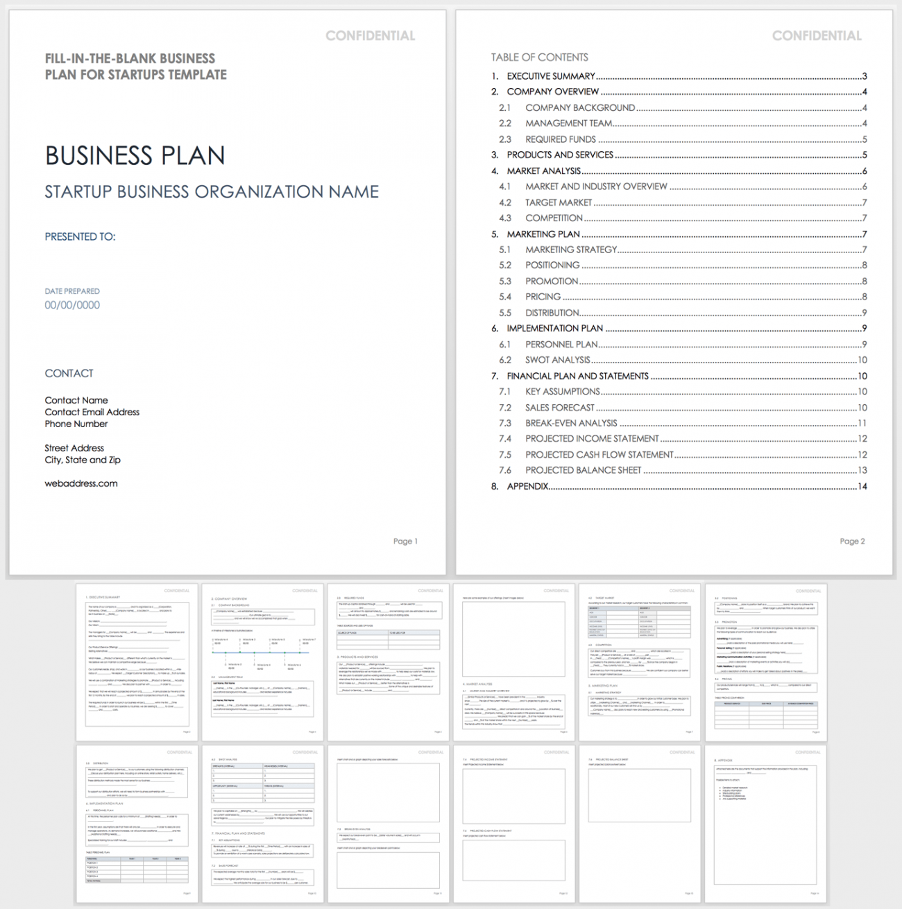 printable business plan outline